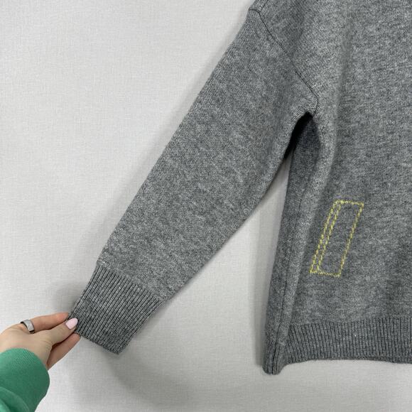 RD Style Womens Jorgina Baseball Jacket M Gray Adore You Smile Academia Cardigan - Picture 3 of 12